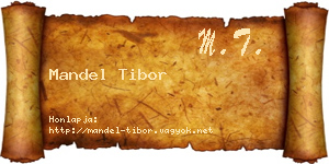 Mandel Tibor névjegykártya