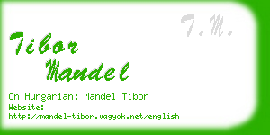 tibor mandel business card
